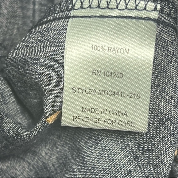 California Bay Co Wide Leg Jumpsuit Rayon Size XL Drawstring Waist Cute Comfort - Picture 15 of 16